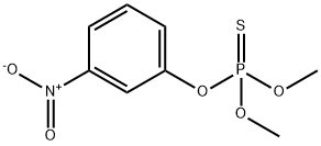 Thiophosphoric acid O,O-dimethyl O-(m-nitrophenyl) ester Structure