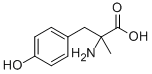 rac-(R*)-2-アミノ-3-(4-ヒドロキシフェニル)-2-メチルプロピオン酸 化学構造式