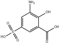 3-アミノ-5-スルホサリチル酸 化学構造式