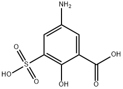 5-氨基-2-羟基-3-磺基苯甲酸, 6201-87-2, 结构式