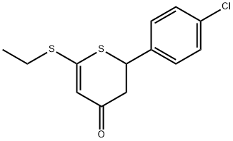 2-(4-CHLOROPHENYL)-6-ETHYLSULFANYL-2,3-DIHYDROTHIOPYRAN-4-ONE Structure