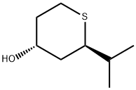2H-Thiopyran-4-ol, tetrahydro-2-(1-methylethyl)-, (2R,4R)- (9CI) Struktur