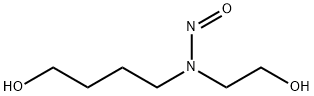 4-[N-(2-ヒドロキシエチル)-N-ニトロソアミノ]-1-ブタノール 化学構造式