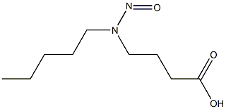 4-(N-ニトロソ-N-ペンチルアミノ)酪酸 化学構造式