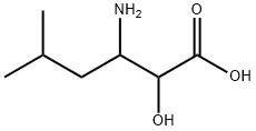 3-アミノ-2-ヒドロキシ-5-メチルヘキサン酸 化学構造式