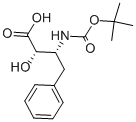 N-BOC-(2S,3R)-2-HYDROXY-3-AMINO-4-PHENYLBUTANOIC ACID Structure