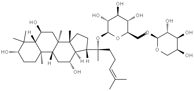 人参皂苷F3, 62025-50-7, 结构式