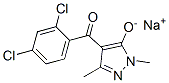 Sodium 4-(2,4-dichlorobenzoyl)-1,3-dimethyl-1H-pyrazole-5-olate Struktur