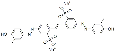 disodium 4,4'-bis[(4-hydroxy-3-methylphenyl)azo]stilbene-2,2'-disulphonate Structure