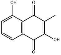 1,4-Naphthalenedione, 2,5-dihydroxy-3-methyl- (9CI) 化学構造式