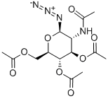 2-乙酰氨基-3,4,6-三-O-乙酰基-2-脱氧-Β-D-吡喃葡萄糖酰基叠氮化物 结构式