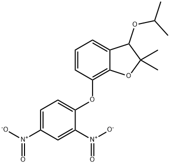 7-(2,4-Dinitrophenoxy)-2,3-dihydro-2,2-dimethyl-3-(1-methylethoxy)benzofuran Structure