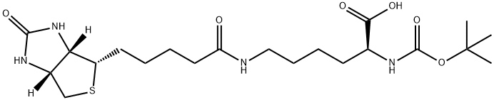 N-叔丁氧羰基-N'-生物素-L-赖氨酸,62062-43-5,结构式