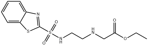 [2-(Benzothiazole-2-sulfonylamino)-ethylamino]-acetic acid ethyl ester Structure