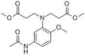 3-[N,N-Bis(methoxycarbonylethyl)]amino-4-methoxyacetanilide Struktur