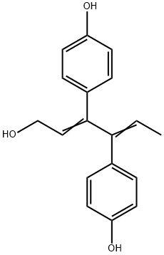 3,4-bis(4-hydroxyphenyl)-2,4-hexadienol Struktur