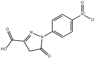 4,5-dihydro-1-(4-nitrophenyl)-5-oxo-1H-pyrazole-3-carboxylic acid Struktur