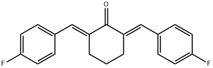 2,6-ビス(4-フルオロベンジリデン）シクロヘキサノン 化学構造式