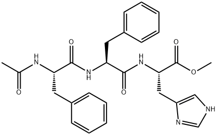 N-アセチル-L-フェニルアラニル-L-フェニルアラニル-L-ヒスチジンメチル 化学構造式