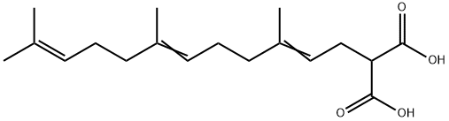 3,7,11-Trimethyl-2,6,10-dodecatrienylmalonic acid Struktur