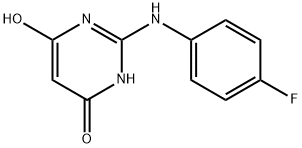 4(1H)-Pyrimidinone, 2-[(4-fluorophenyl)amino]-6-hydroxy- (9CI) Struktur