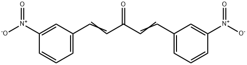 ビス[2-(3-ニトロフェニル)エテニル]ケトン 化学構造式