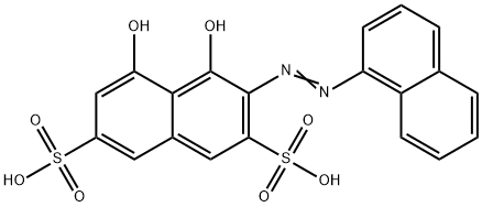 4,5-Dihydroxy-3-(1-naphthalenylazo)-2,7-naphthalenedisulfonic acid Structure