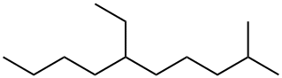 6-エチル-2-メチルデカン 化学構造式