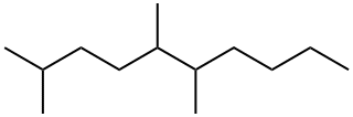 2,5,6-トリメチルデカン 化学構造式