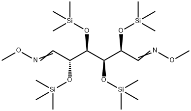 2-O,3-O,4-O,5-O-Tetrakis(trimethylsilyl)-D-gluco-hexodialdose bis(O-methyl oxime) Structure