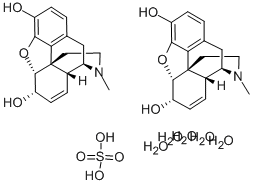 モルヒネ硫酸塩水和物 化学構造式