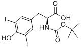 N-叔丁氧羰基-3,5-二碘-L-酪氨酸 结构式