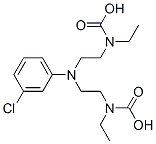 Bis(ethylcarbamic acid)[(3-chlorophenyl)imino]bis(2,1-ethanediyl) ester Struktur