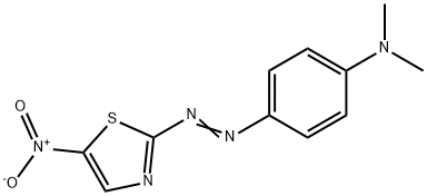 N,N-dimethyl-4-[(5-nitrothiazol-2-yl)azo]aniline Struktur