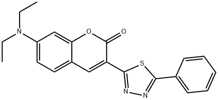 7-(diethylamino)-3-(5-phenyl-1,3,4-thiadiazol-2-yl)-2-benzopyrone|7-(二乙基氨基)-3-(5-苯基-1,3,4-噻二唑-2-基)-2H-1-苯并吡喃-2-酮