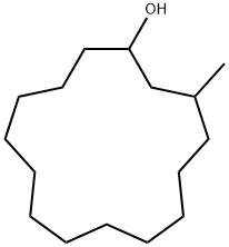 3-methylcyclopentadecan-1-ol Struktur