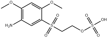 2-[(5-アミノ-2,4-ジメトキシフェニル)スルホニル]エタノール水素スルファート 化学構造式