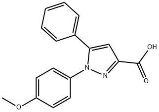 1-(4-METHOXYPHENYL)-5-PHENYL-1H-PYRAZOLE-3-CARBOXYLIC ACID Structure