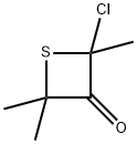 3-Thietanone,  2-chloro-2,4,4-trimethyl- Struktur