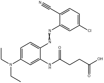 4-[[2-[(5-chloro-2-cyanophenyl)azo]-5-(diethylamino)phenyl]amino]-4-oxobutyric acid,62163-33-1,结构式