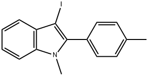 3-IODO-1-METHYL-2-P-TOLYL-1H-INDOLE 化学構造式