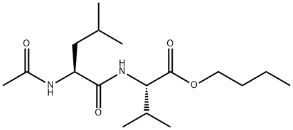 N-(N-アセチル-L-ロイシル)-L-バリンブチル 化学構造式