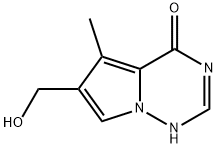 Pyrrolo[2,1-f][1,2,4]triazin-4(1H)-one, 6-(hydroxymethyl)-5-methyl- (9CI) Structure