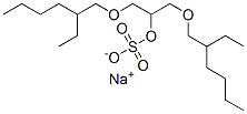 1,3-ビス(2-エチルヘキシルオキシ)-2-プロパノール硫酸ナトリウム 化学構造式