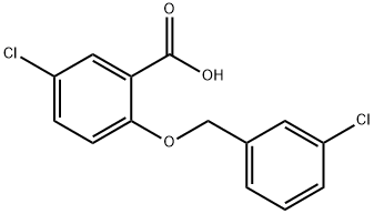 5-chloro-2-[(3-chlorobenzyl)oxy]benzoic acid Structure