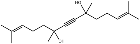 2,6,9,13-Tetramethyl-6,9-dihydroxy-2,12-tetradecadien-7-yne Struktur