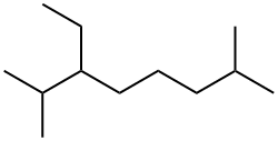 3-エチル-2,7-ジメチルオクタン 化学構造式