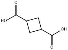 シクロブタン-1,3-二カルボン酸 化学構造式