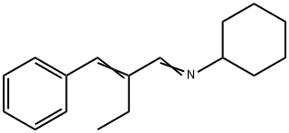 N-[2-(フェニルメチレン)ブチリデン]シクロヘキサンアミン 化学構造式