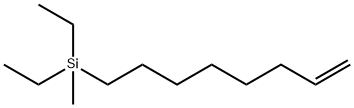 ジエチルメチル-7-オクテニルシラン 化学構造式
